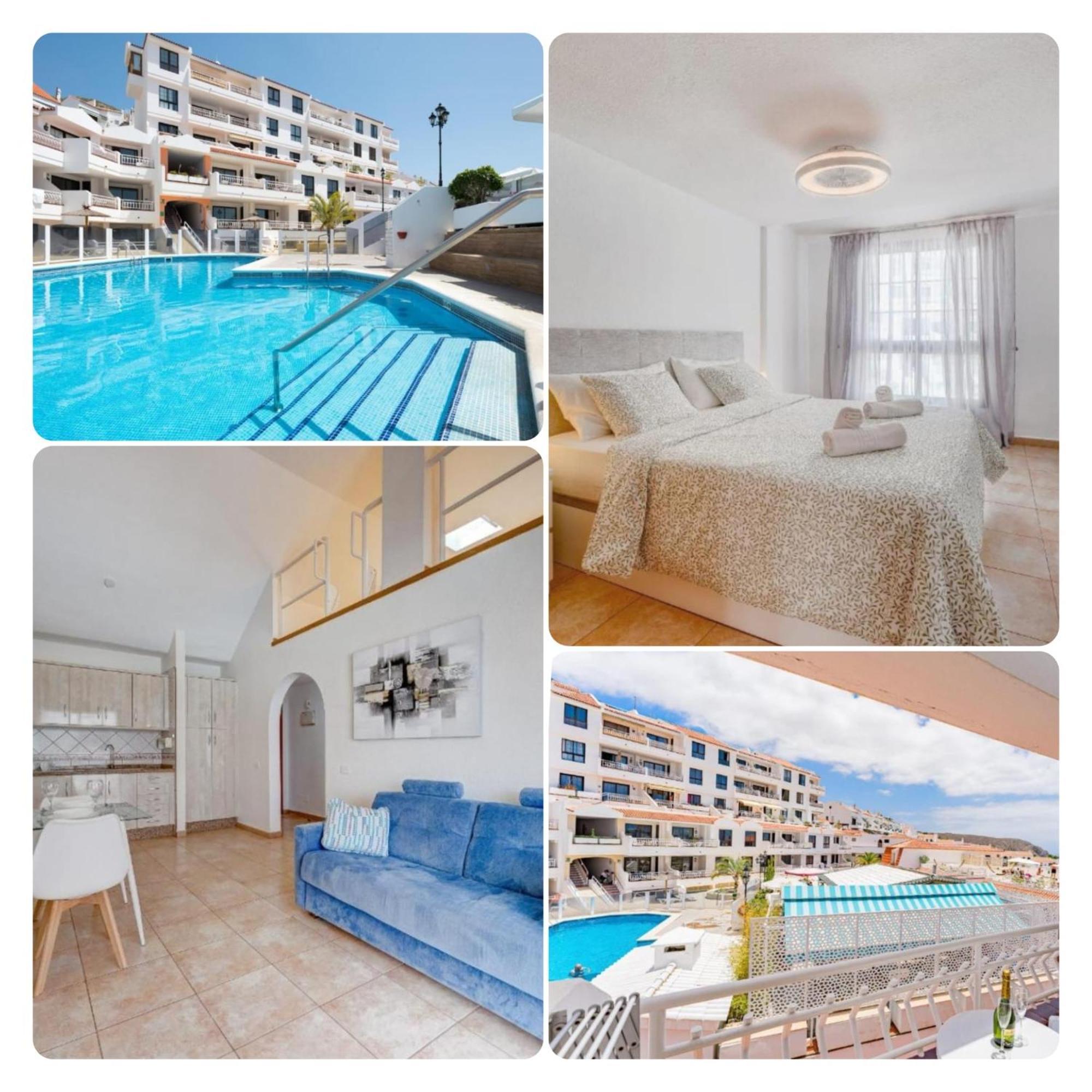 Pretty 1B Apartment In Diamantes 2, Heated Pool Los Cristianos  Bagian luar foto